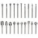 Produktbild LAOYE HSS Fräser Set, 20 Stk. Frässtifte 3mm Schaft Bit zum Holz, Kunststoff, Alu schleifen, polieren, gravieren usw., geeignet für Bohrmaschine, Multifunktionswerkzeug