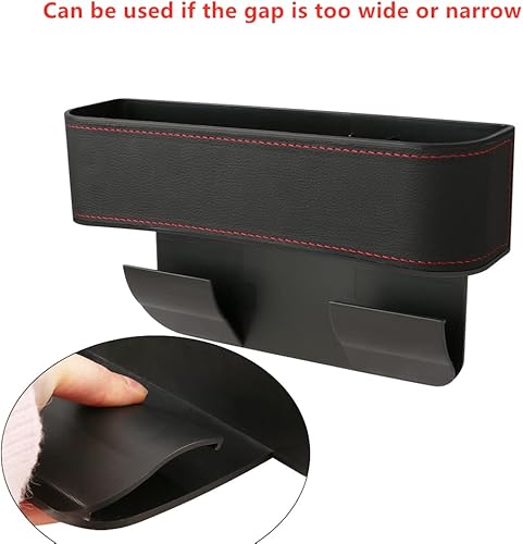 Miniatura 3 de JEYODA Organizador de espacio para asiento de automóvil, organizador de asiento delantero, paquete de caja de almacenamiento lateral de consola