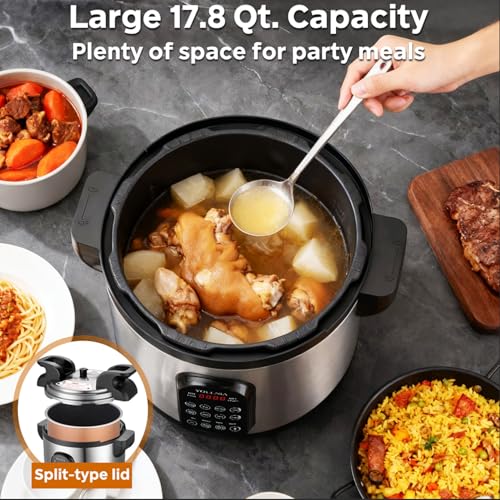 17.8QT Commercial Electric Pressure Cooker stainless steel Pressure Cooker - Image 5