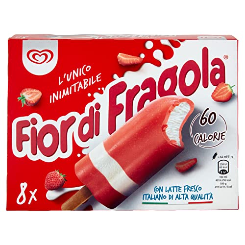 Algida Gelato Fior di Fragola, 8 x 51 g (Surgelato)
