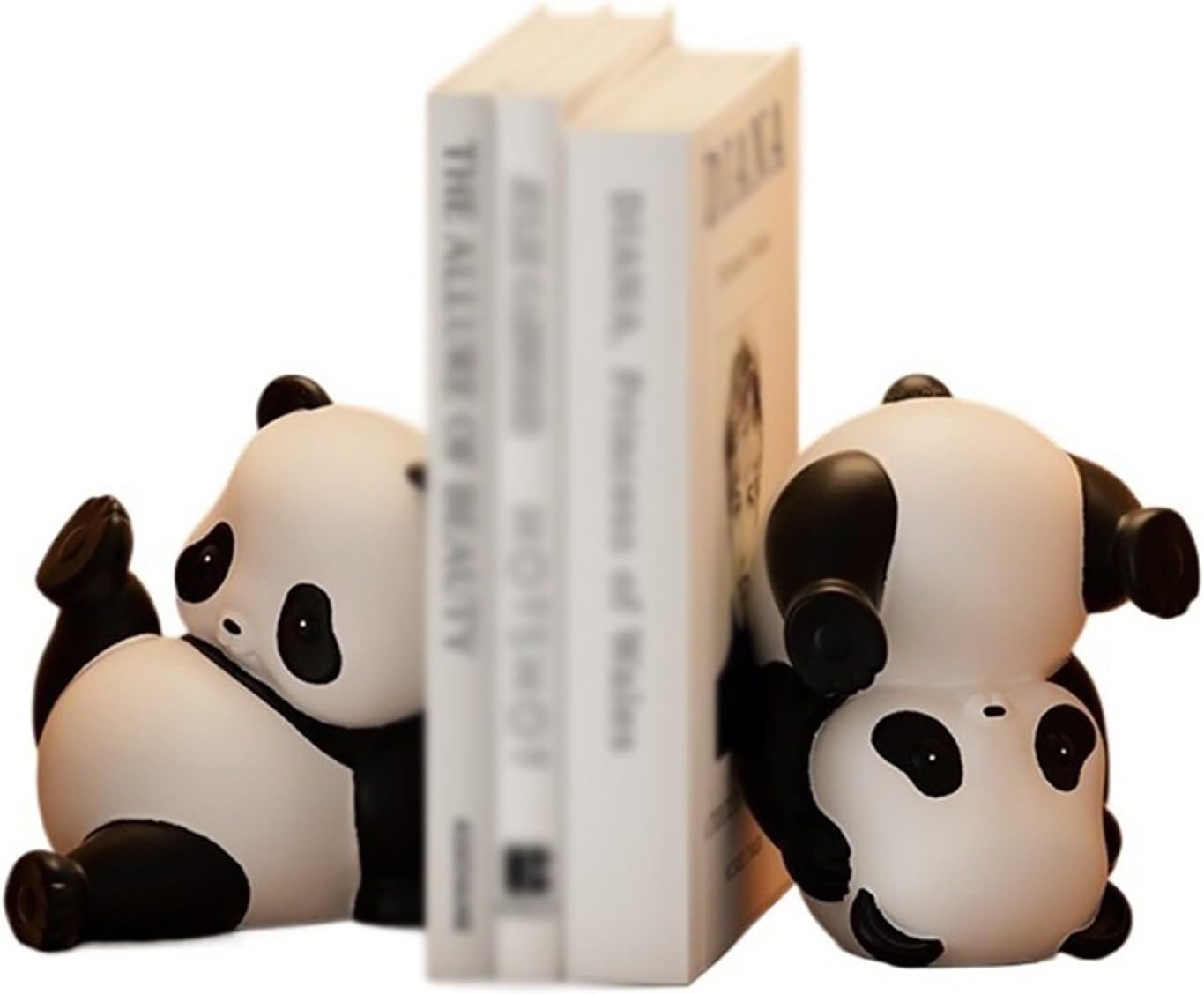 Book Ends Decorative Resin Bookends Heavy Duty Book Ends Panda Bookends to Hold Books Stopper for Heavy Books for Bookshelves Office Desk Book Ends for Shelves, wanghairong158