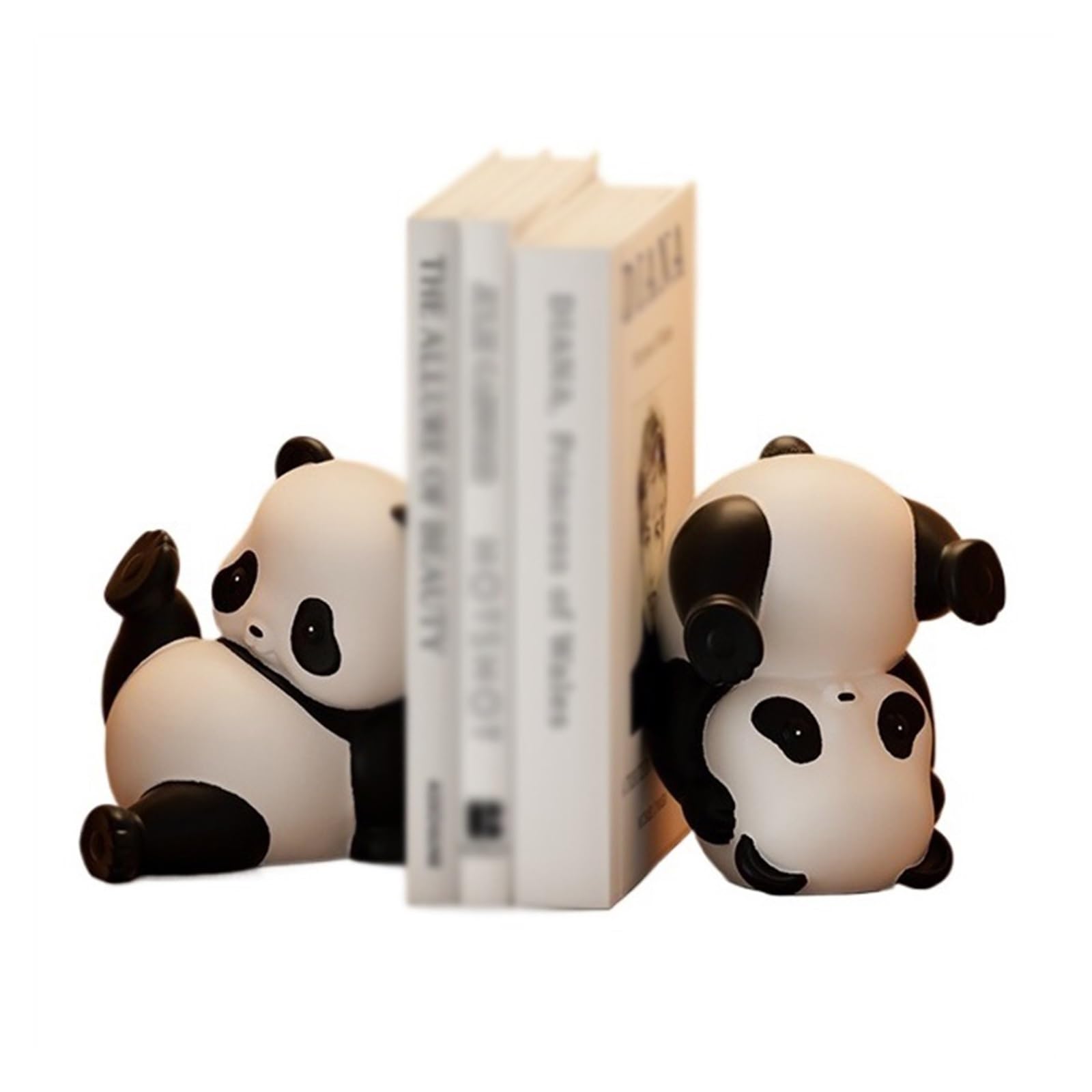 Shelves Decorative Resin Bookends Heavy Duty Book Ends Panda to Hold Books Stopper for for Bookshelves Office Desk Book Support