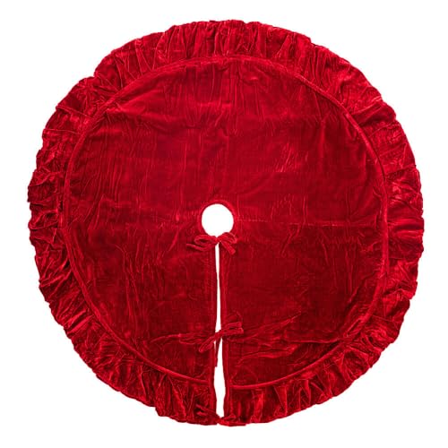 60in Plush Red Velvet Treeskirt