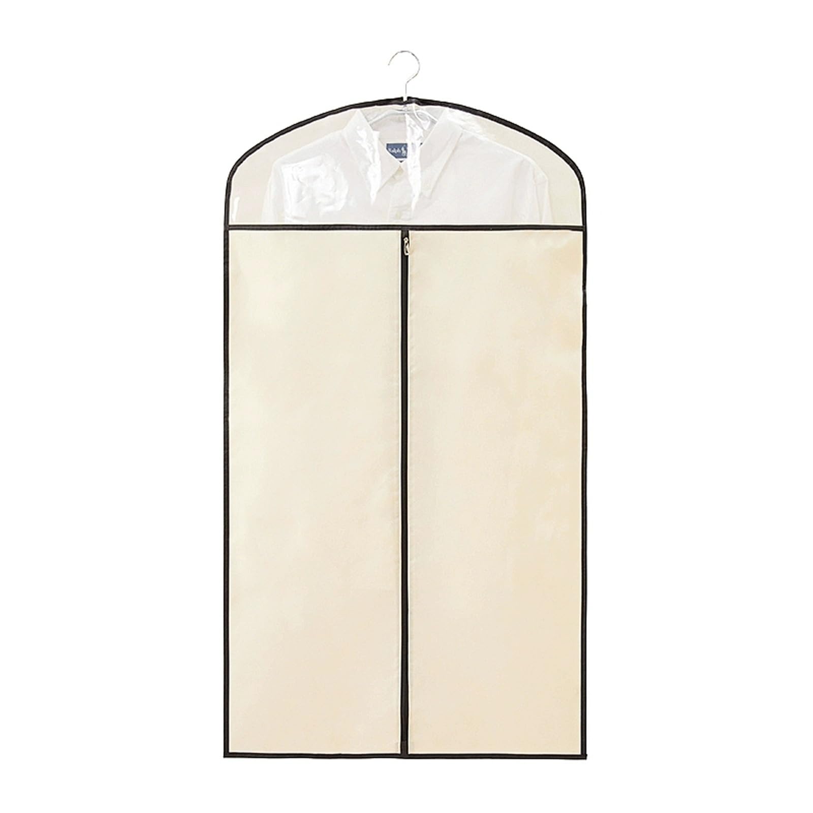 Garment Bags For Hanging Clothes - Non-Woven Zippered Dress Bags For Suits & Coats, Dustproof Storage(Beige,60 * 130cm)