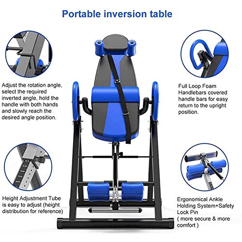 Inversion Table Multifunctional Inversion Equipment Foldable Back Stretcher Machine Heavy Duty Trainer for Home Fitness Massage - Image 4