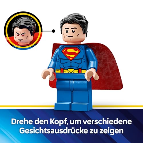 LEGO DC Superman Mech vs. Lex Luthor - Superhelden Spielzeug mit 2 Minifiguren - baubare Actionfigur mit beweglichen Armen… – Ansicht 5