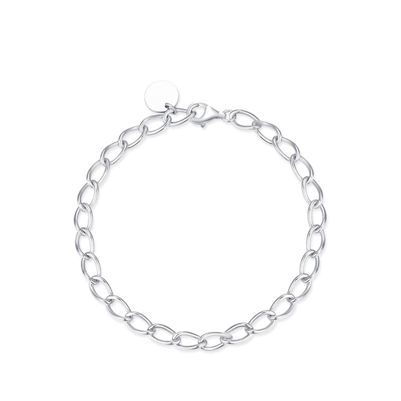 Pulseras para mujer, pulseras de moda con eslabones de plata Pt950 y oro blanco, regalos únicos para mujer