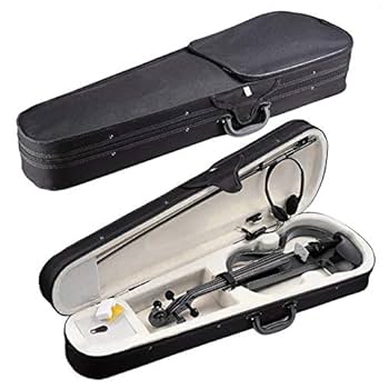 エレキヴァイオリン エボニー サイレント バイオリン 4/4 初心者入門セット Amazon | 初心者4/4エレクトリックバイオリンエボニーサイレント