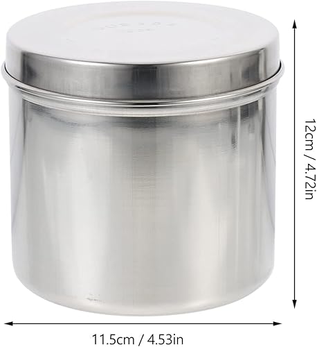 Miniatura 5 de EXCEART Tarro de ungüento de acero inoxidable Recipiente de bolas de algodón médico Tarro Esponja de algodón Contenedor de gasa hisopos de algodón