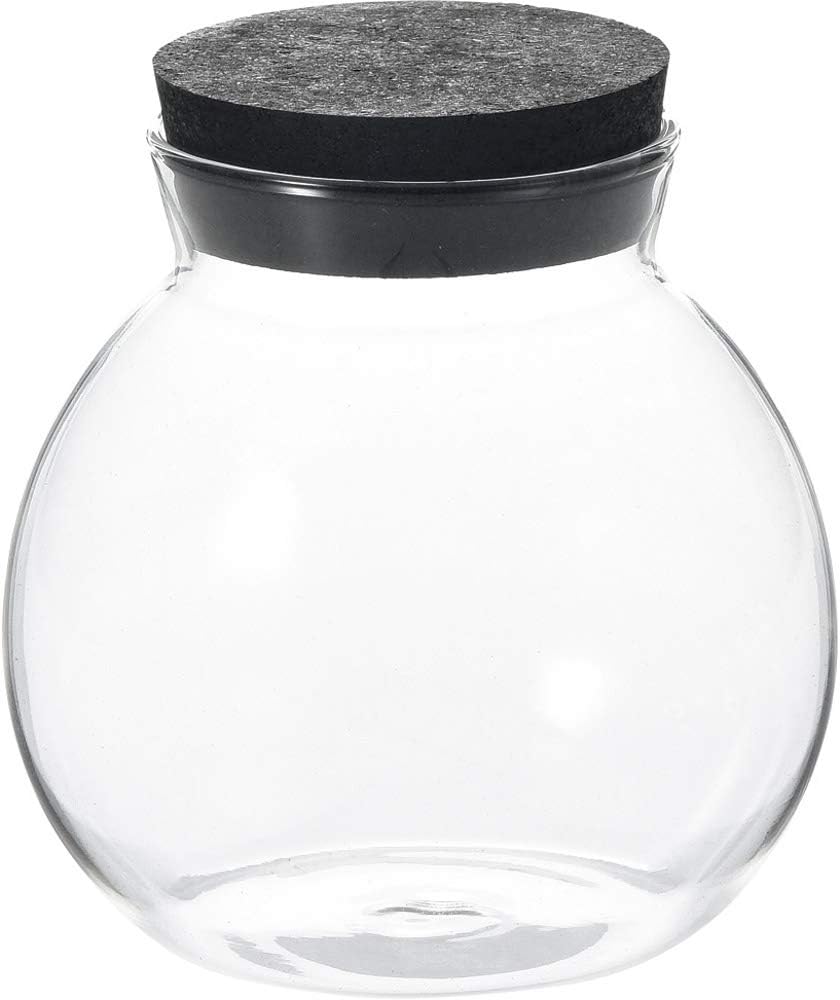 Paseo Cork Bottle, Black, 3.7 x 3.7 x 5.9 inches (9.5 x 9.5 x 15 cm), 48-03M-BK