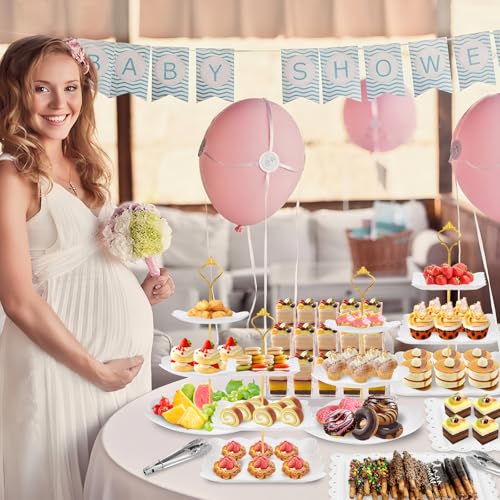 Xoogifae Dessert Table Display Set, 3 Tier Cupcake Stands with Appetizer Trays - Image 6