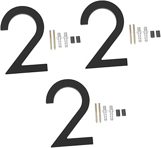 Yardwe 3pcs House Number Numbers Truck Stickers Metal Stickers Outdoor Digital Signs Sign Board House Number Mailbox Numbers House Address Numbers Door House Number Corridor Sign Number