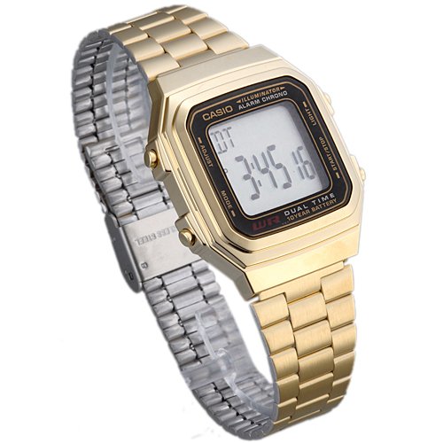 Relógio Feminino Digital Casio A178WGA-1ADF - Dourado