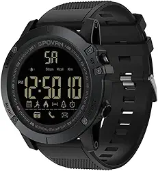 Andoer Relógio esportivo digital inteligente externo para homens com pedômetro. Relógio de pulso para iOS e Android 50M à prova d'água