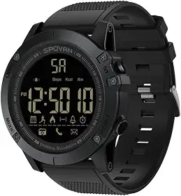 Andoer Relógio esportivo digital inteligente externo para homens com pedômetro. Relógio de pulso para iOS e Android 50M à prova d'água