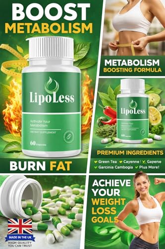 LipoLess Metabolism Support Supplement – Advanced Formula to Support Metabolic Function – Daily Wellness & Energy Support – Dietary Supplement – 60 Capsules - Image 6
