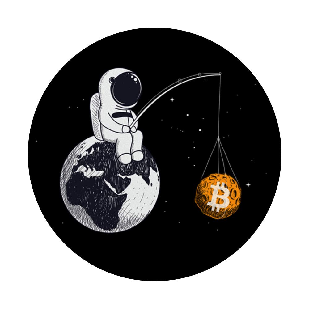 Amazon.com: Cryptocurrency Talk Bitcoin To The Moon BTC Space Man Merch  PopSockets PopGrip: Swappable Grip for Phones & Tablets : Cell Phones &  Accessories