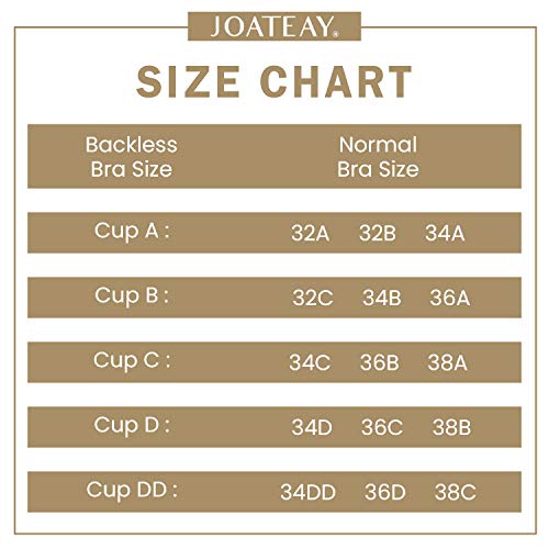 Joateay Women's Strapless Self Adhesive Bra Reusable Backless Sticky Push Up Bra Invisible (Lace Nude, Cup C) #TOP4