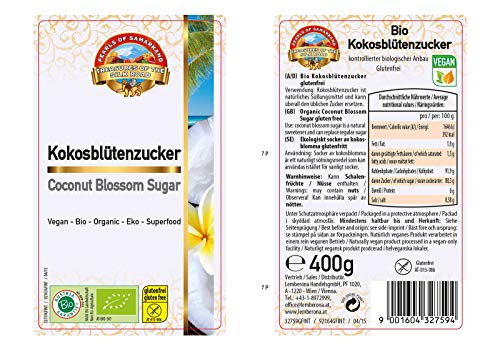 Kokosblütenzucker von Pearls of Samarkand Bio und Fairtrade
