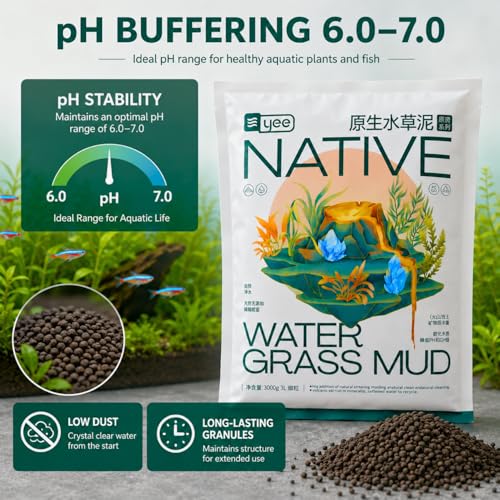 Image of VAYINATO 3L Native Aqua Soil for Planted Aquariums | Imported Premium Nutrient-Rich Aquarium Substrate for Aquatic Plants, Shrimp & Freshwater Fish | pH Buffering 6.0-7.0 | Low Dust, Long-Lasting