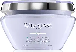 Kérastase Máscara Blond Absolu Masque Cicaextreme, Cabelos loiros, descoloridos, Hidratação, restauração, Ácido Hialurônico, Flor de Edelweiss, 200 ml