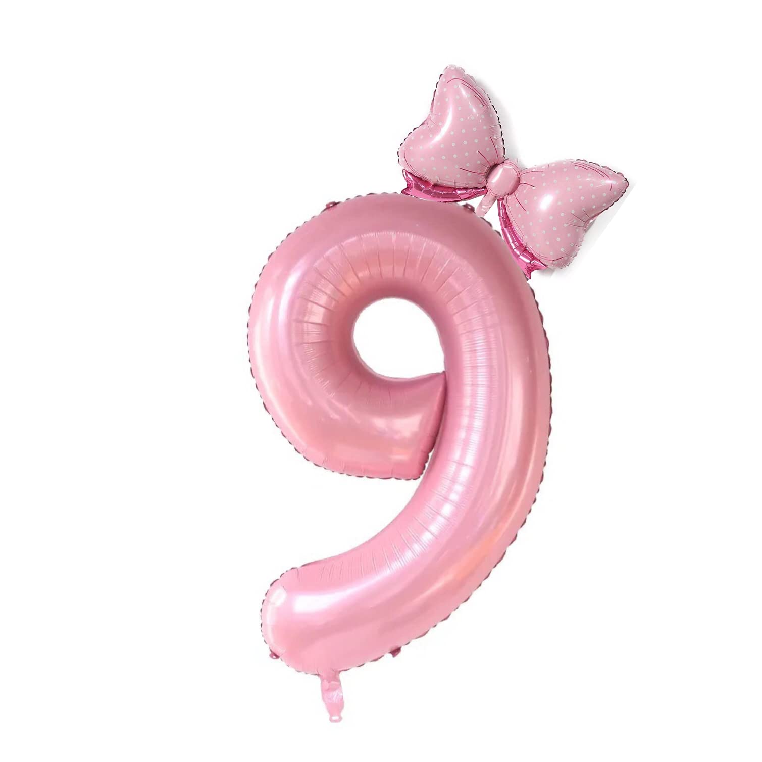 40inch Pink Butterfly Number 9 Balloons, Giant Big Foil Mylar Helium Numbers Balloons 9, Butterfly Themed Birthday Party Supplies, 9th Birthday