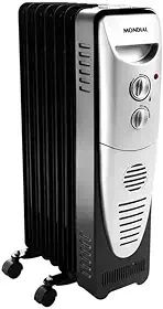 Aquecedor a Óleo Mondial 4260 A06-1500W - Preto/Prata - 220V