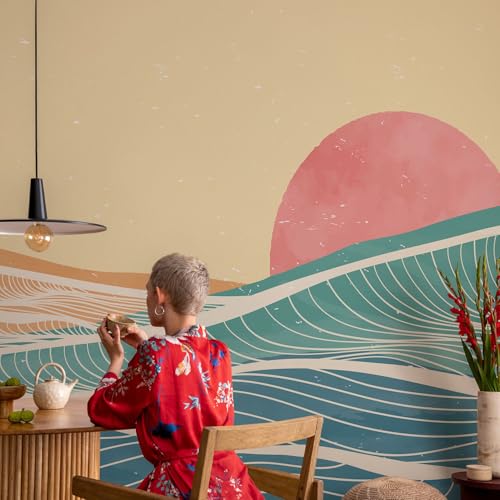 Papier peint vagues de la mer pour une ambiance apaisante de chambre - 4