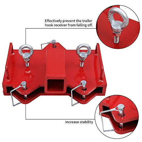 Hydraker 2" Forklift Trailer Hitch Receiver Ball Hitch Attachments Fit For Dual Pallet Forks #TOP3