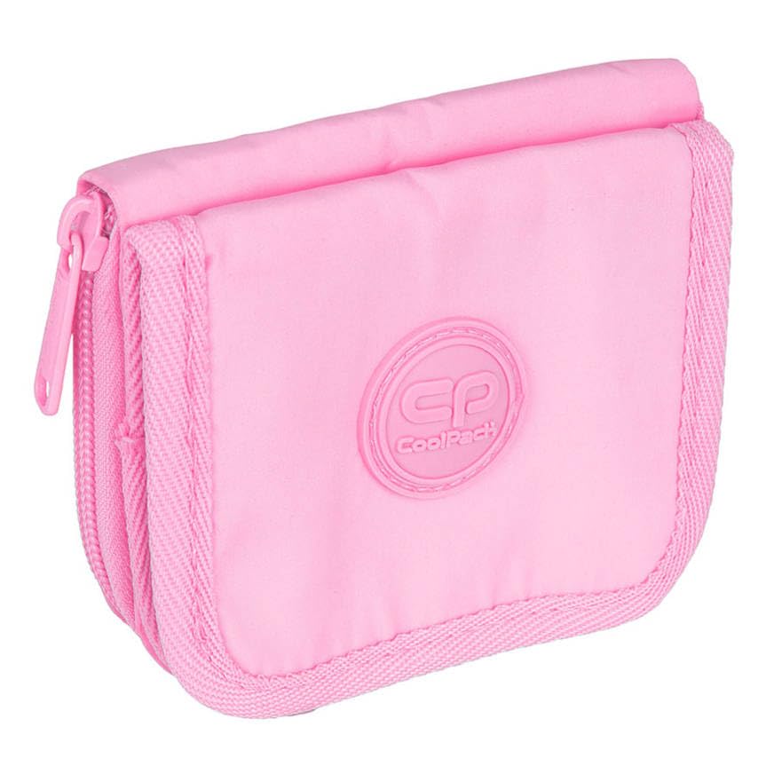 Portefeuille Rose Coolpack Hazel Pastel en tissu compact 12x10cm pour enfant