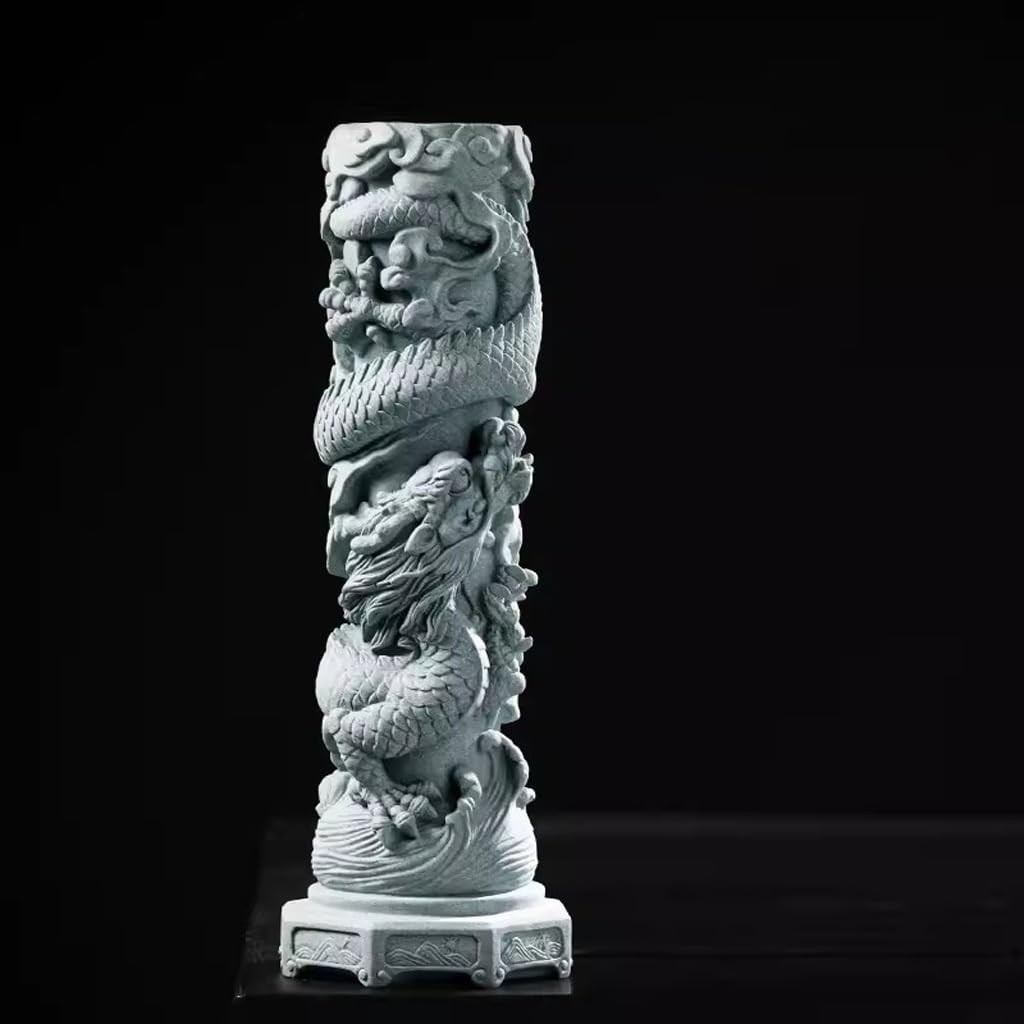 Tee-Haustier, Tee-Haustier, kreativer Sandstein, Neun-Drachen-Säule, Aquarium, Landschaftsgestaltung, Schreibtisch-Dekoration, chinesische Wohndekoration, Teetisch-Statue