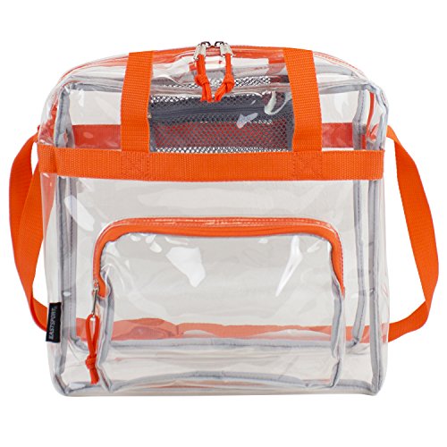 Eastsport Clear Stadium Approved Tote, Orange