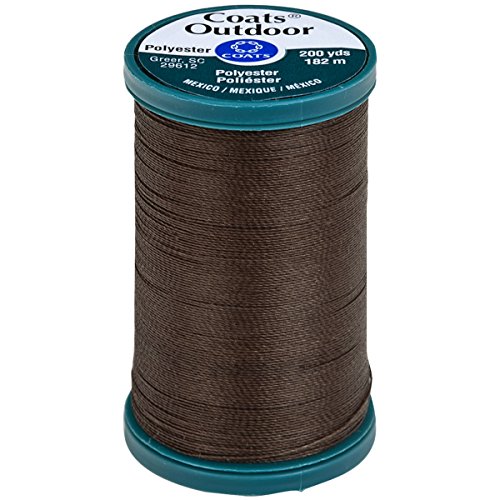 Hilo para exteriores Coats 108563 200 yd marrón oscuro miniatura 1