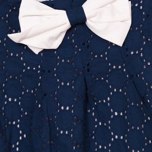 Vestido de niña azul con tejido suave para 3 años 3