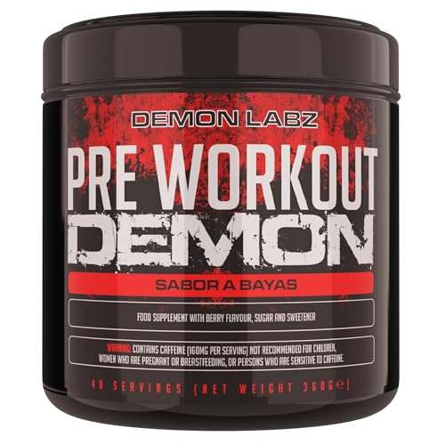 Pre Workout Demon - Pre Entreno con Creatina (Bayas, 360g)