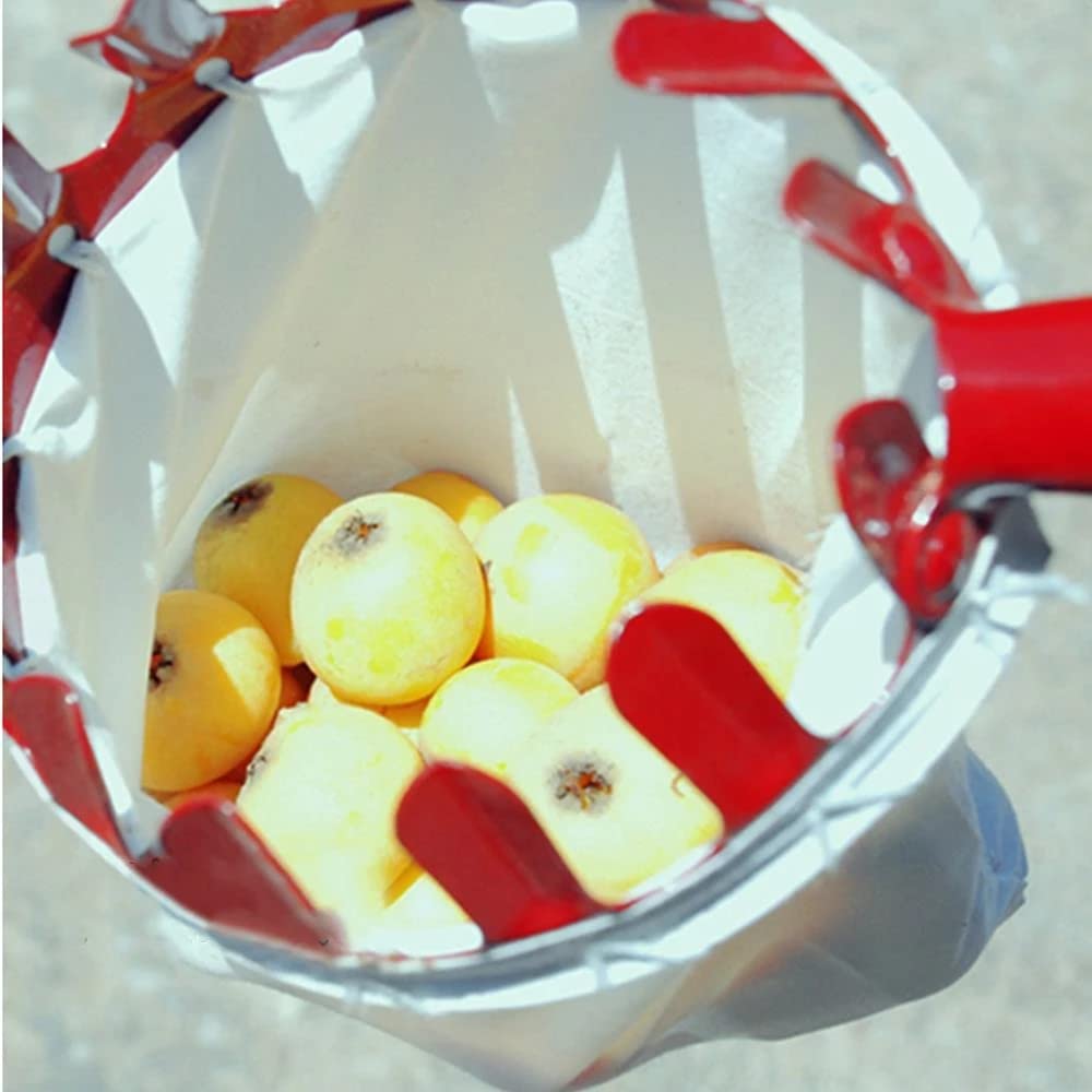 YXSH Raccoglitore di Frutta Rossa in Metallo Raccoglitore di Raccoglitore di Frutta Dispositivo Esterno Creativo Senza Palo Strumento Portatile per Giardinaggio da Cortile Agricolo
