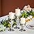 Sziqiqi Metallic Pillar Candleholder Set for Candle Centerpieces, Table Mantel Fireplace Decoration Set of 3 Gourd-Shaped Design Silver