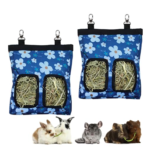 RIOUSSI Blueflower Hay Feeder Bag 2-Pack
