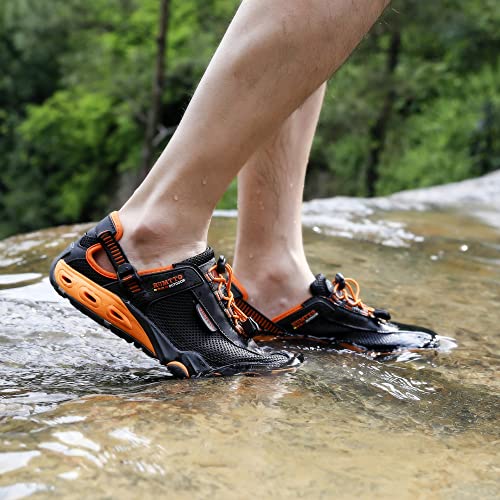 HUMTTO Men's Amphibious Water Shoes - Hiking Sandals for Outdoor Use Summer Quick Drying Non-Slip River Shoes 