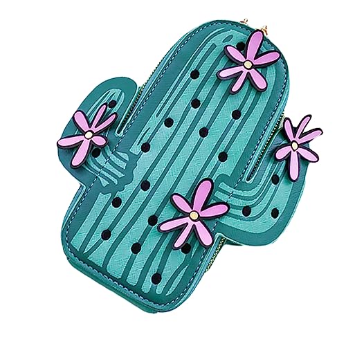 Sac à bandoulière pour filles rose avec cactus | Finie la surcharge !