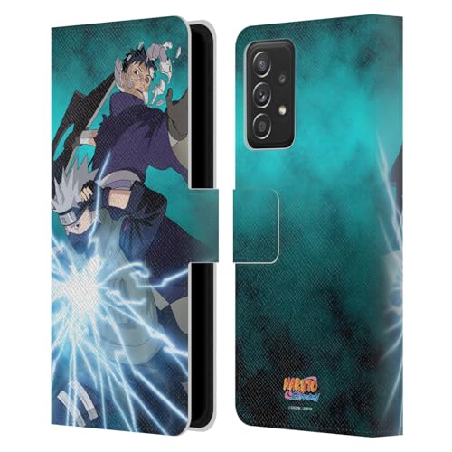 Étui portefeuille Naruto Galaxy A52 en cuir avec rabat magnétique