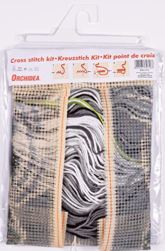 Orchidea - Cushion Cross Stitch Kit - White Tiger - Printed Canvas - 4.5 Count - for Adults - 9531, 40 x 40cm - Image 4