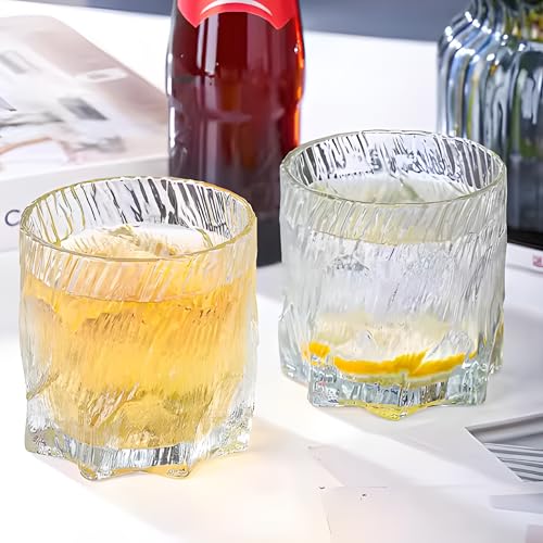 Image of UMAI Whiskey Glasses Set of 2 (270ml Each) | Diwali Gift | Lead Free Neat Whiskey Glass | Heavy Bottom Drinking Glass | Crystal Glass Diwali Gift | Glass for Drinks | Cocktail Glasses