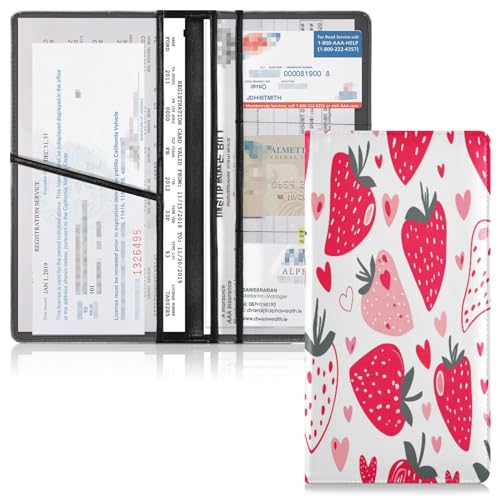 Organizador de documentos para auto cuero miniatura 2