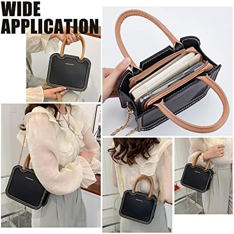 WADORN 15pcs DIY Crossbody Bag Making Kit, PU Leather Handbag Making Set Handmade Stitching Shoulder Bag Making All Material Black Messenger Bag Making Tools Set, 19.3×7.3×16 cm