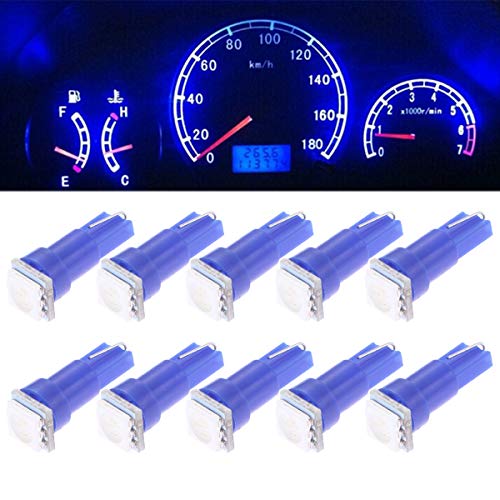LEORX 5050 SMD T5 Cuña Panel LED Luz Bombillas - 10pcs (Azul)