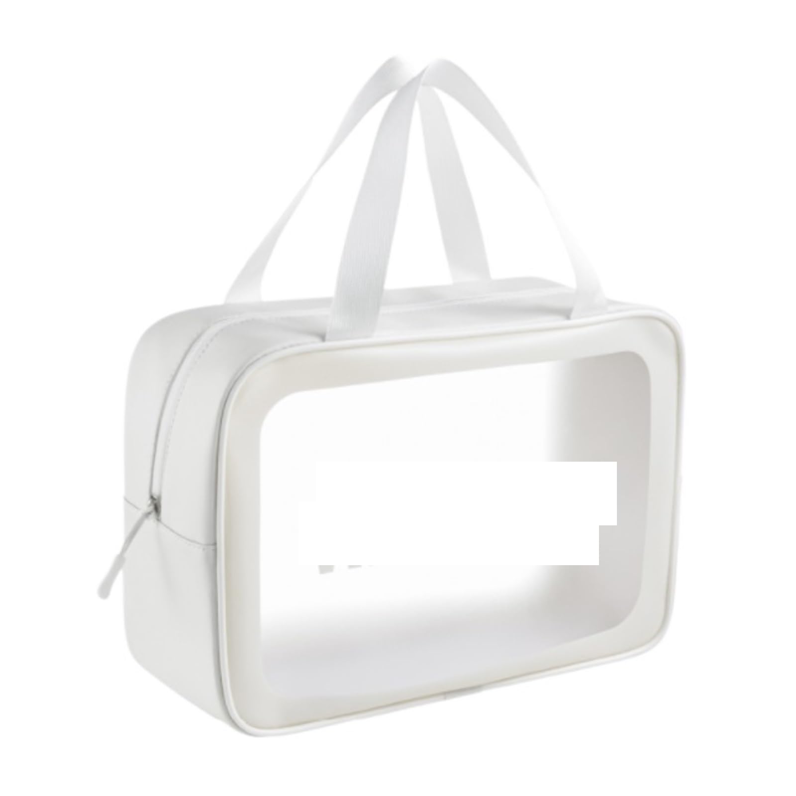 Porta Trucchi Pochette Trucchi Borsa da Toilette da Viaggio Trasparente Borsa for Cosmetici Borsa da Toilette da Viaggio Trasparente da Donna Trousse Trucchi Donna(White,30cm)