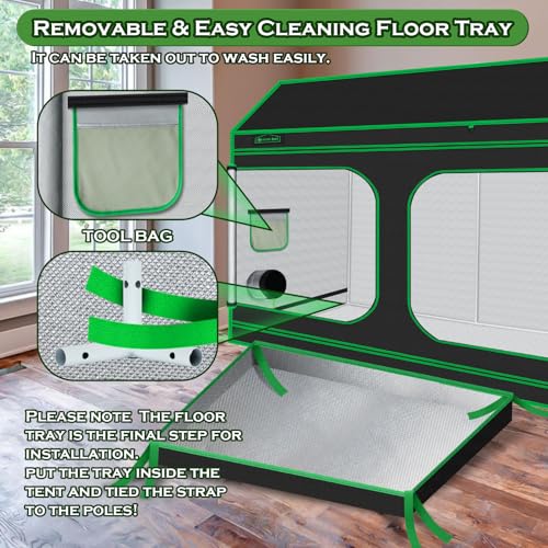 Image of 96 inchx48 inchx72 inch Roof Cube Grow Tent Plant Grow Tent