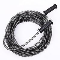 NUZAMAS Abflussreiniger, spiralförmiges Federkabel, 10m x 13mm, für Haushalt, Küche, Bad, Toilette, Klempner- und Sanitärarbeiten, Rohrreinigungsspirale, Hilfsmittel zur Abflussreinigung mit starkem