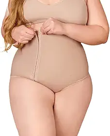 Cinta Alta Pós-parto Plus Size Modeladora Cintura com Fecho